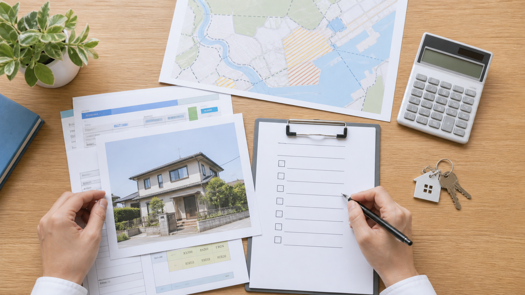 中古住宅購入前に災害リスクと資金計画を確認する資料